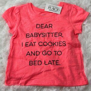 The Children's Palace Baby Gir Size 12-18 M Flamingo Pink Graphic Tee NWT